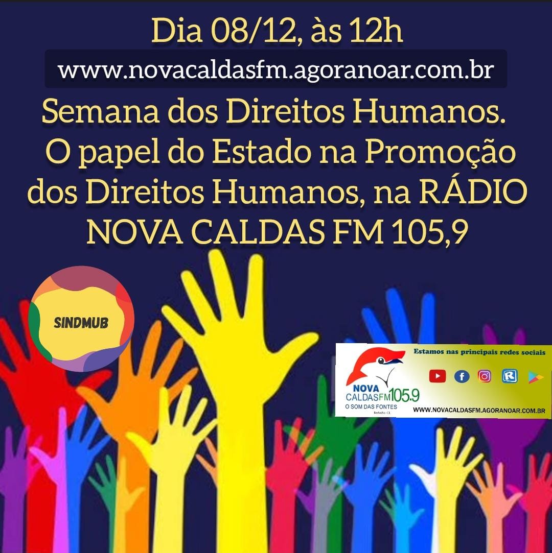 ​Sindmub estará na rádio Caldas FM 105,9 neste dia 8 a partir de meio dia