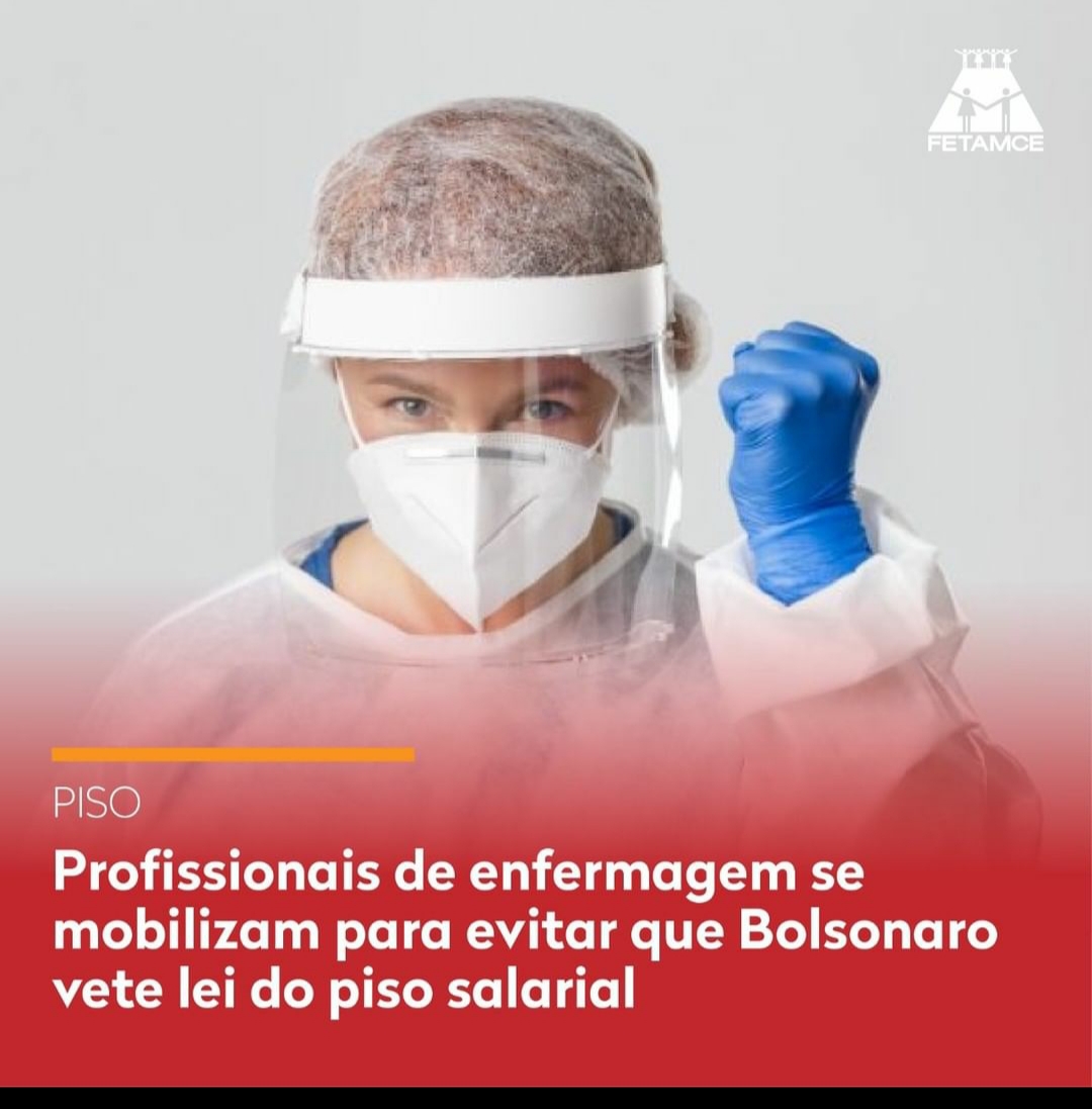 Pra cima deles, não ao veto do piso da enfermagem.