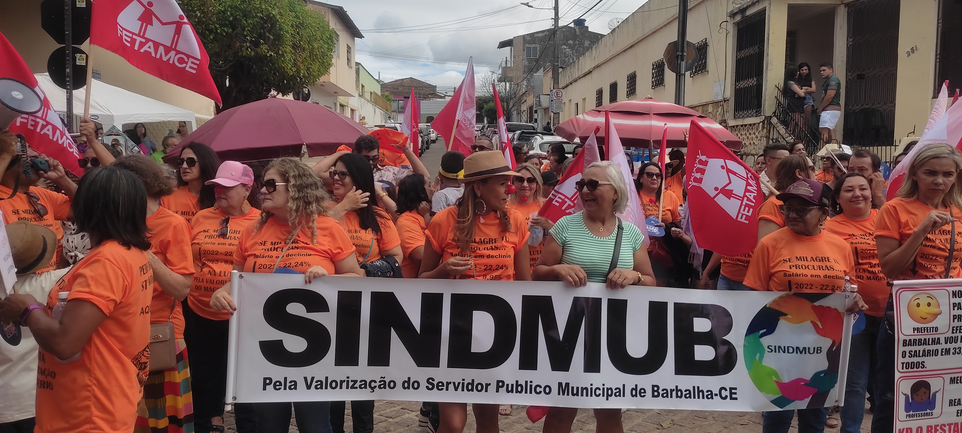 Fetamce vem em apoio ao Sindmub e Professores de BARBALHA na festa de Santo Antônio.