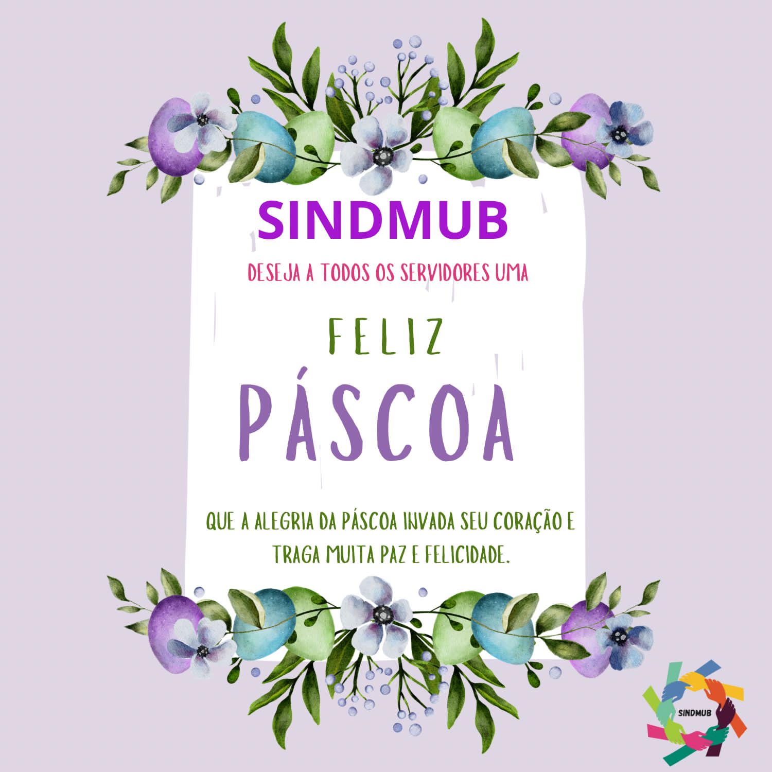 Desejamos uma Feliz Páscoa a você Servidor.