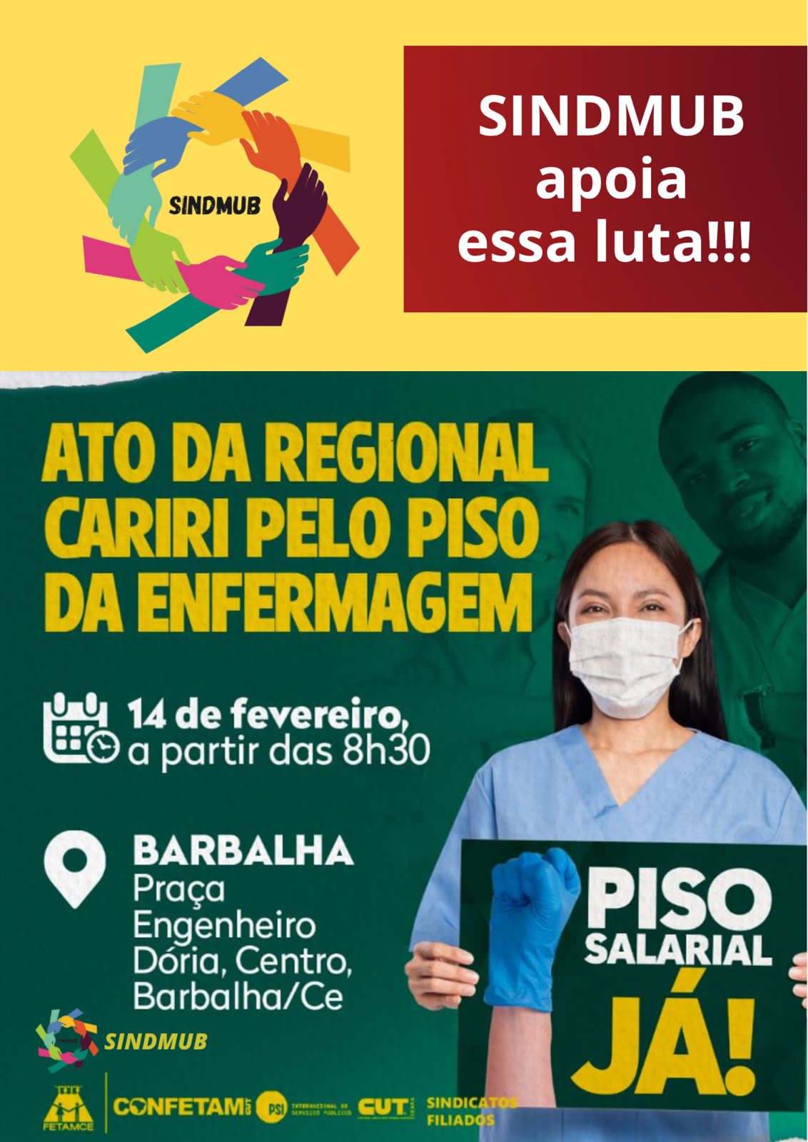 Ato regional pelo piso salarial